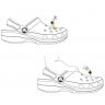 Значок силиконовый Naruto Наруто на обувь сандали Crocs #1 