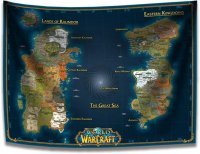 Карта Варкрафт Азерот World of Warcraft Classic Azeroth Map Wall Decoration banner (150*100 см)