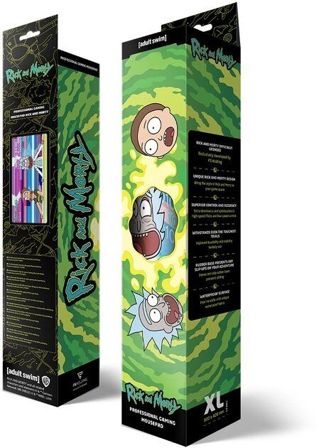Коврик для мыши игровая поверхность Warner Brothers RICK AND MORTY Glitched Рик и Морти XL (90*42 cm)