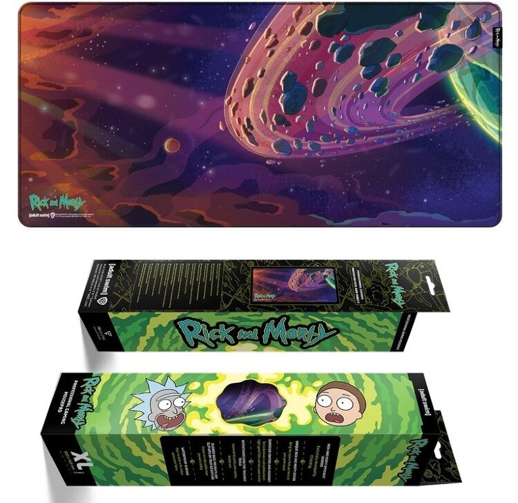 Килимок для миші ігрова поверхня Warner Brothers RICK AND MORTY Outer Space Рік та Морті XL (90*42 cm)