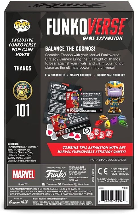 Настольная игра Funko Marvel Funkoverse Thanos 101 Expansion Танос