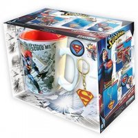 Подарочный набор DC COMICS Superman чашка 460 мл, брелок и пины	 