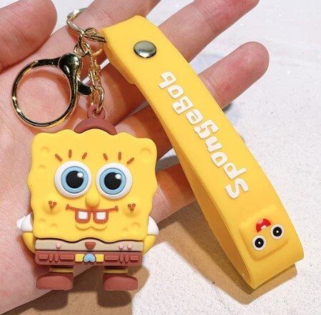 Брелок подвеска на рюкзак SpongeBob 3D Keychain Спанчбоб Губка Боб Квадратные Штаны