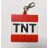 Брелок Minecraft TNT Logo Майнкрафт ABS пластик 6 см. 