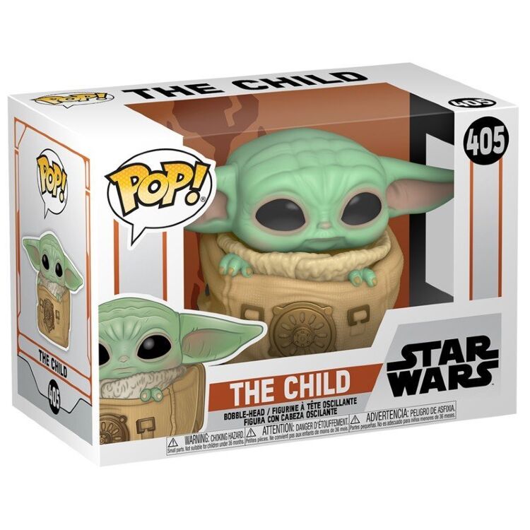 Фигурка Funko Pop Star Wars: Mandalorian - The Child Baby with Bag Grogu Фанко Грогу 405 (примята коробка)