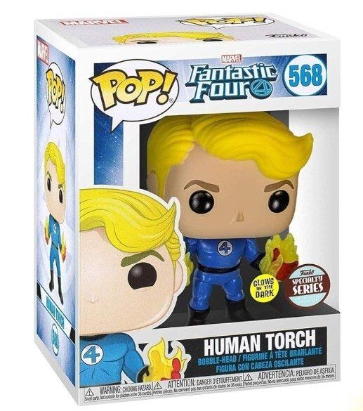 Фигурка Funko Marvel: Fantastic Four Human Torch Фантастическая четвёрка Человек факел (Exclusive) 568