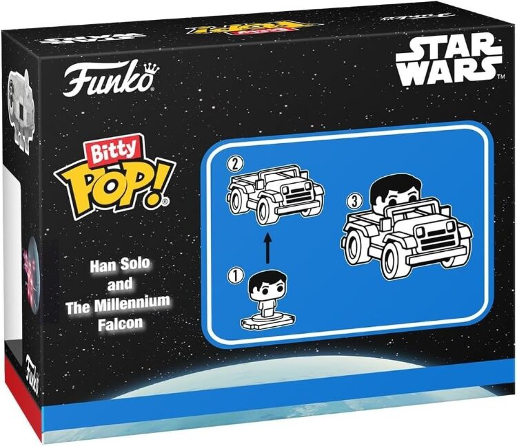 Фигурки Funko Bitty Ride: Star Wars Han Solo with Millenium Falcon фанко Хан Соло и Сокол тысячилетия