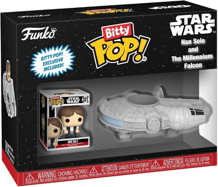 Фигурки Funko Bitty Ride: Star Wars Han Solo with Millenium Falcon фанко Хан Соло и Сокол тысячилетия