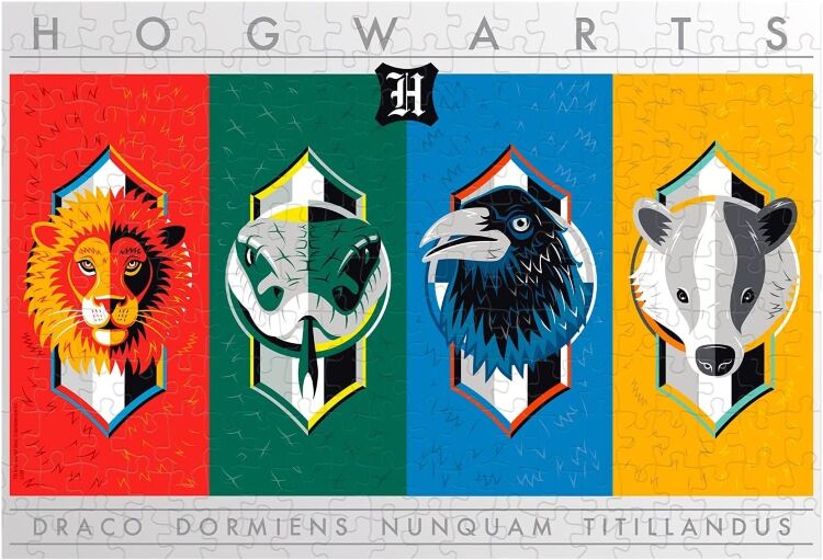Пазл Гарри Поттер Факультеты Хогвартса Harry Potter Hogwarts House Crests Puzzle (500 деталей)