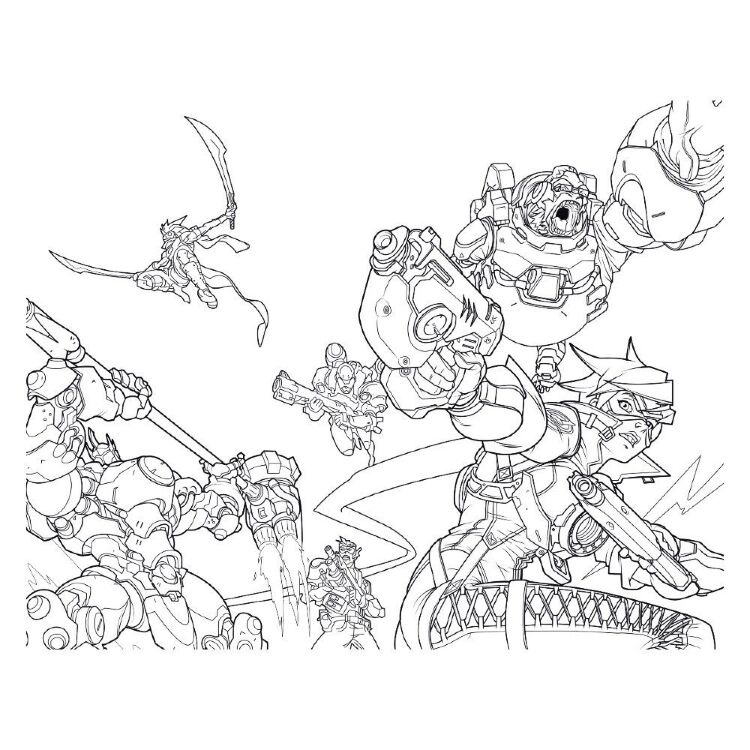 Раскраска Overwatch Coloring Book