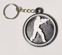Брелок CS GO Counter Strike Logo Keychain ABS пластик 5 см.