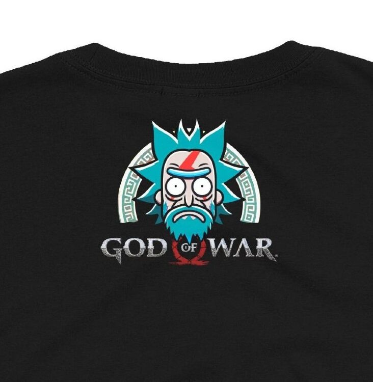 Футболка Morze Rick and Morty as God of War T-Shirt Рик и морти как Бог войны (размер L)