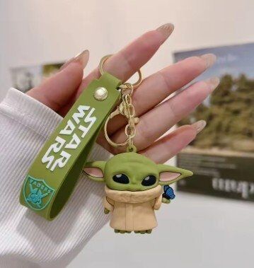 Брелок подвеска на рюкзак Star Wars Mandalorian Baby Yoda 3D Keychain Backpack Мандалорец Грогу #3