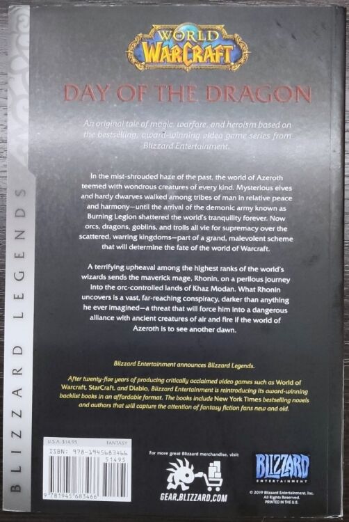 Книга World of Warcraft: Blizzard Legends - Day of the Dragon (мягкий переплёт) (Eng)