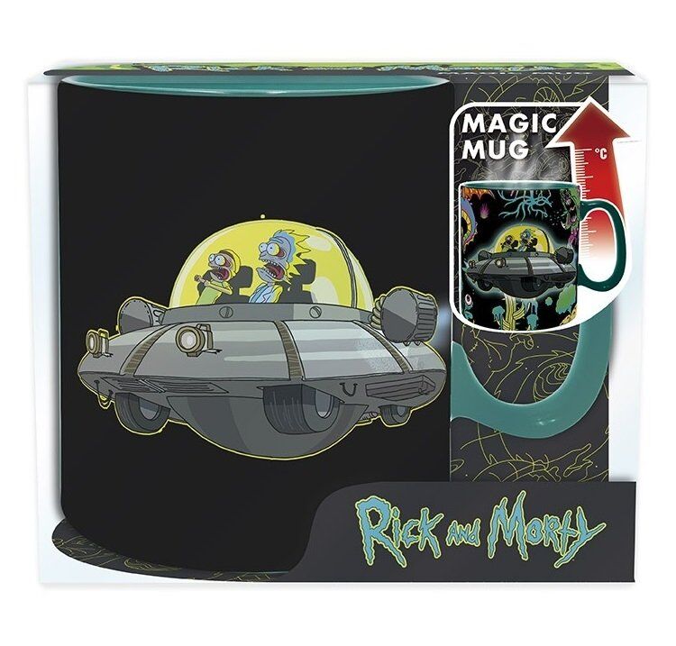 Кружка Rick and Morty Spaceship Ceramic Mug Чашка Рик и Морти 460 ml (теплочувствительная)