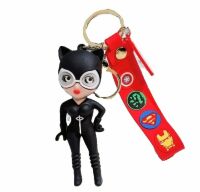 Брелок підвіска на рюкзак DC Super Hero Catwoman 3D Keychain Жінка кішка Backpack