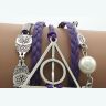 Браслет Harry potter purple leather