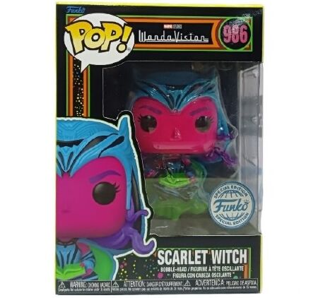 Фігурка Funko Marvel WandaVision - Scarlet Witch (BLACK LIGHT) Фанко АЛАЯ ВІДЬМА (Funko Exclusive) 986