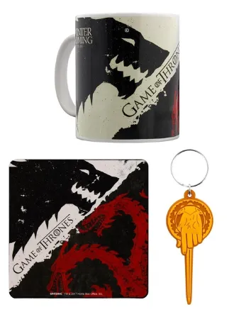 Подарунковий набір Pyramid International Game of Thrones: Stark & Targaryen Mug Set (чашка, підставка, брелок)
