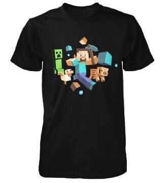  Футболка Minecraft Run Away! Glow in the Dark Youth Tee (размер L)
