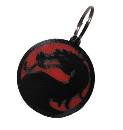 Брелок Mortal Kombat Logo Keychain ABS пластик 4 см.