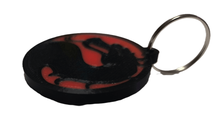 Брелок Mortal Kombat Logo Keychain ABS пластик 4 см.