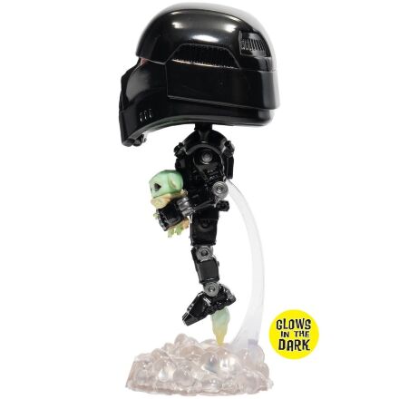 Фігурка Funko Star Wars Mandalorian Dark Trooper with Grogu фанко 488 Exclusive