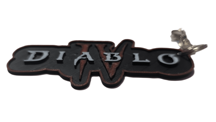 Брелок Diablo 4 Logo Keychain Диабло ABS пластик 6 см.