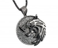 Медальон 3D Ведьмак (The Witcher) металл серый новый кулон Геральта из сериала