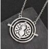 Кулон Harry Potter Маховик часу Гаррі Поттер (Time Turner Necklace) срібний