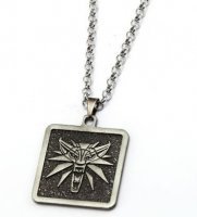 Медальйон Відьмак (The Witcher) Квадрат метал сірий