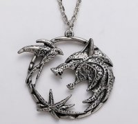 Медальон 3D Ведьмак (The Witcher) металл серый новый кулон Геральта из сериала #4