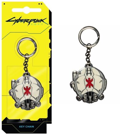 Брелок JINX Cyberpunk 2077 Heads Up Metal Keychain  