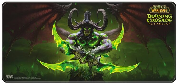 Коврик игровая поверхность Blizzard World Of Warcraft Gaming Desk Mat Burning Crusade  Illidan XL Иллидан (90*42 cm)