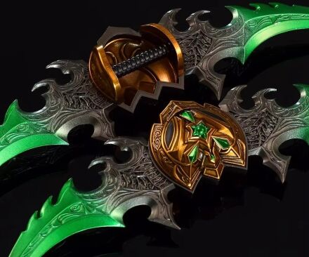 Іграшка World of Warcraft Warglaive Of Azzinoth Клинки Аззинота метал 21 см.