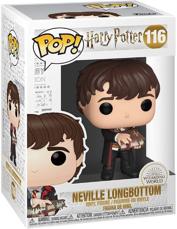 Фигурка Funko Pop Harry Potter Neville Longbottom with Monster Book Невилл Долгопупс