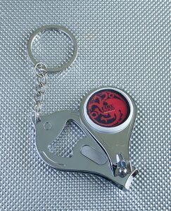 Брелок Game of Thrones Targaryen з кусачками для нігтів і відкривачкою