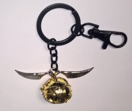 Брелок 3D Harry Potter Golden Snitch (Black chain)