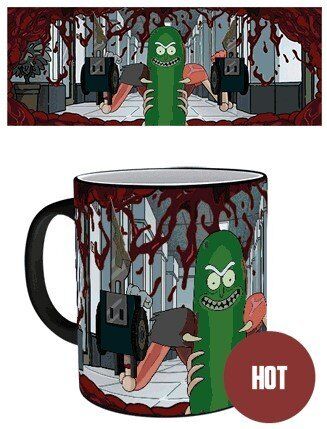 Тепловая кружка хамелеон Rick and Morty. Heat Change Mugs Pickle Rick GB eye