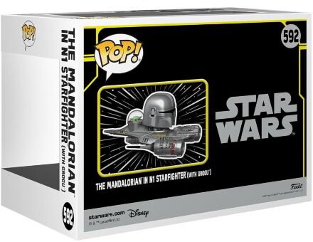 Фігурка Funko Star Wars The Mandalorian in N1 Starfighter with Grogu фанко Мандалорець з Грогу Exclusive 592