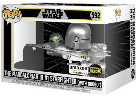 Фігурка Funko Star Wars The Mandalorian in N1 Starfighter with Grogu фанко Мандалорець з Грогу Exclusive 592