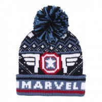 Шапка Marvel Avengers Capitan America Jacquard Hat Pompon Дитяча Марвел Капітан америка 