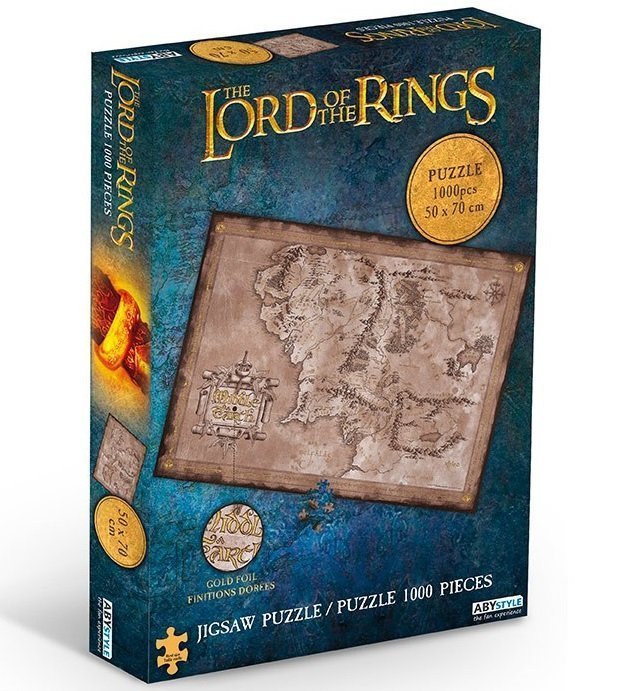 Пазл Lord of Rings Middle Earth puzzle Володар кілець Карта Середзем"я 1000 шт.