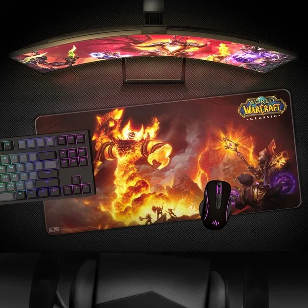 Коврик игровая поверхность Blizzard World Of Warcraft Classic Ragnaros Рагнарос XL (90*42 cm)