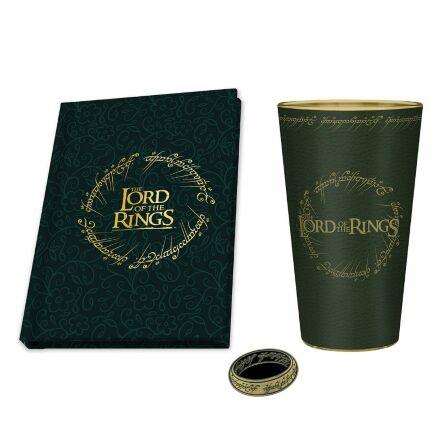 Подарунковий набір LORD OF THE RINGS - XXL glass + Pin + Pocket Notebook The ring