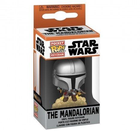 Брелок Funko Pocket Pop Star Wars Keychain The Mandalorian фанко Мандалорец с бластером