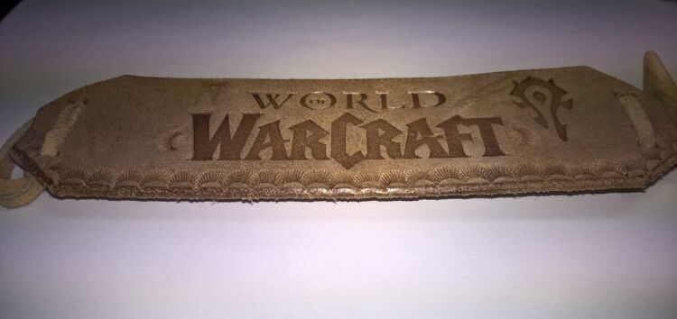 Кожаный браслет  World of Warcraft Horde #3