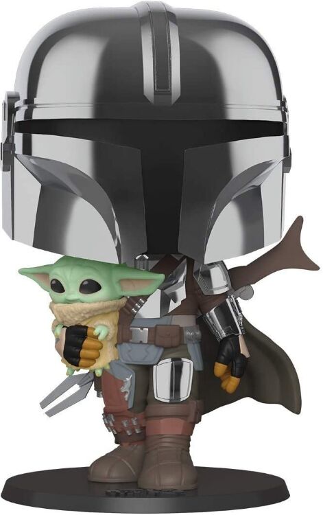 Фигурка Funko Pop Star Wars: Mandalorian with The Child Фанко Мандалорец с Малышом 25 см