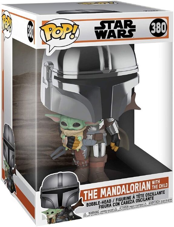 Фигурка Funko Pop Star Wars: Mandalorian with The Child Фанко Мандалорец с Малышом 25 см