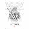 Постер Ведьмак The Witcher Geralt Sketch Maxi Poster плакат 90*60 см 